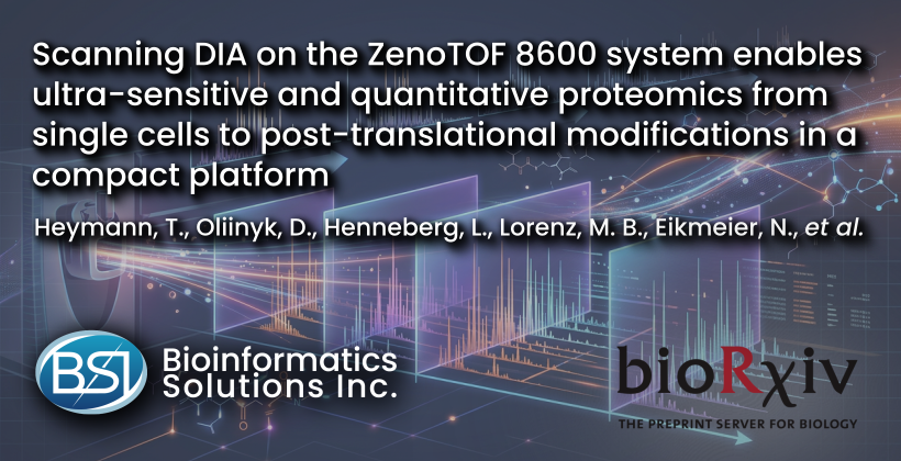 Scanning DIA on the ZenoTOF 8600 system enables ultra-sensitive and quantitative proteomics from single cells to post-translational modifications in a compact platform