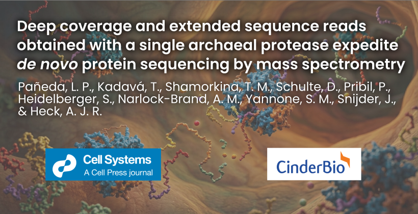 Deep coverage and extended sequence reads obtained with a single archaeal protease expedite de novo protein sequencing by mass spectrometry