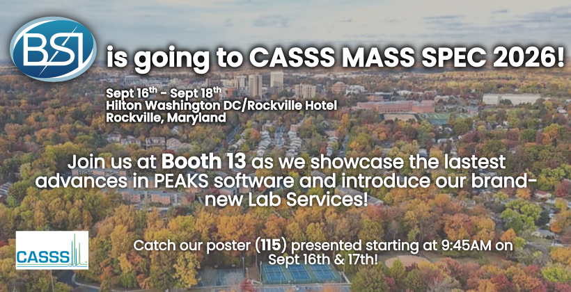 We will be at CASSS Mass Spec 2026! We will be at CASSS Mass Spec 2026!
