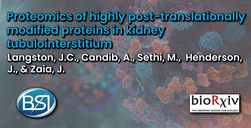 Proteomics of highly post-translationally modified proteins in kidney tubulointerstitium